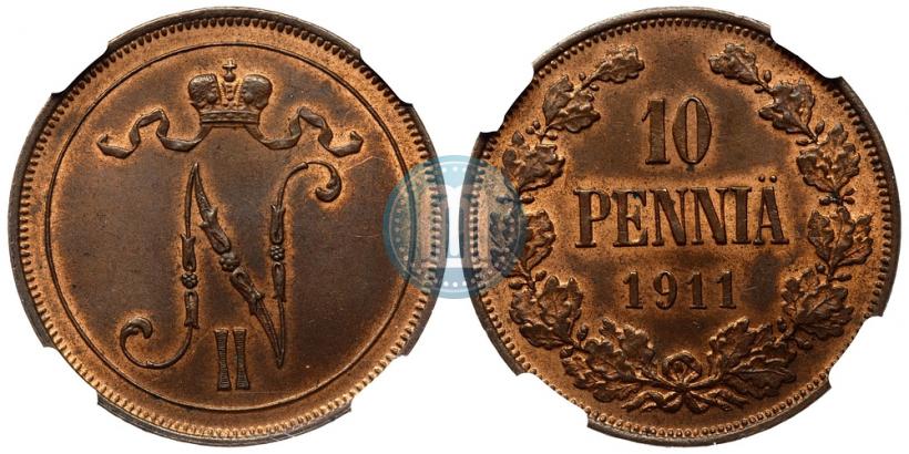 Фото 10 пенни 1911 года  