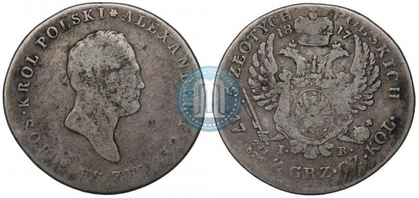 Picture 5 złotych 1817 year IB 