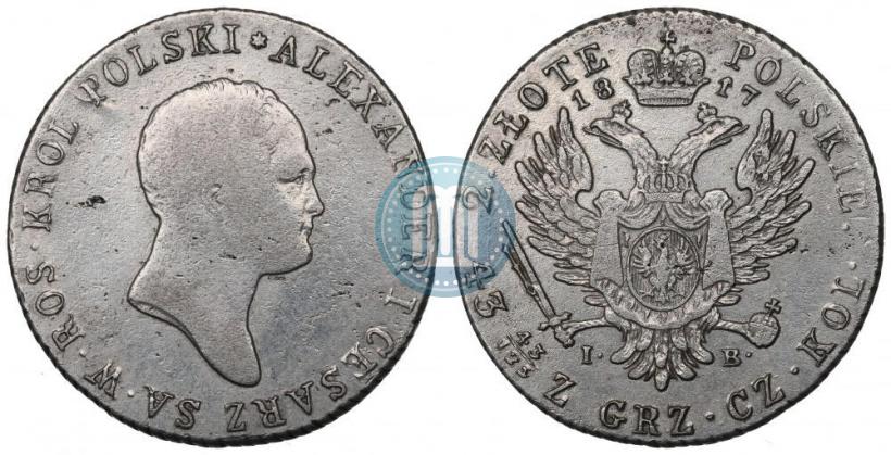 Фото 2 злотых 1817 года IB 