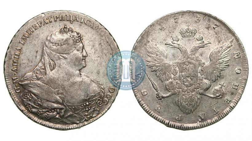 Picture 1 rouble 1737 year  "Portrait by Gedlinger"