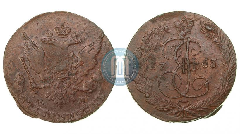 Picture 5 kopecks 1765 year ЕМ 