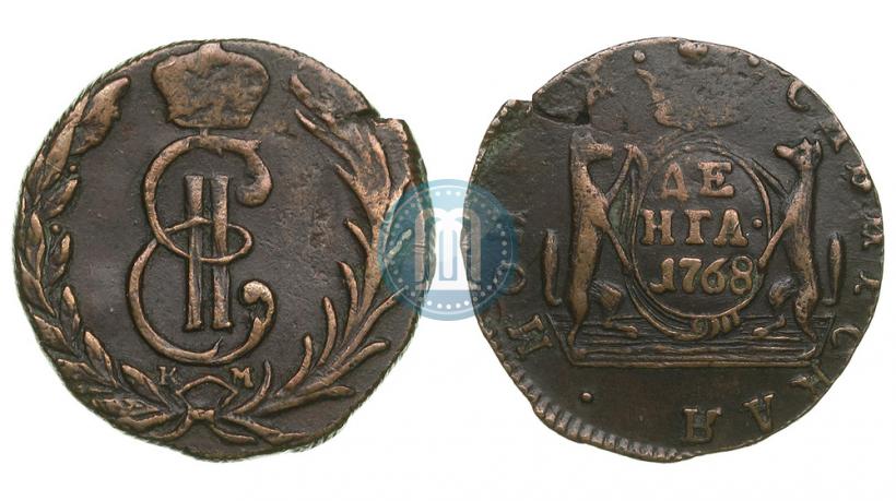 Фото Денга 1768 года КМ 