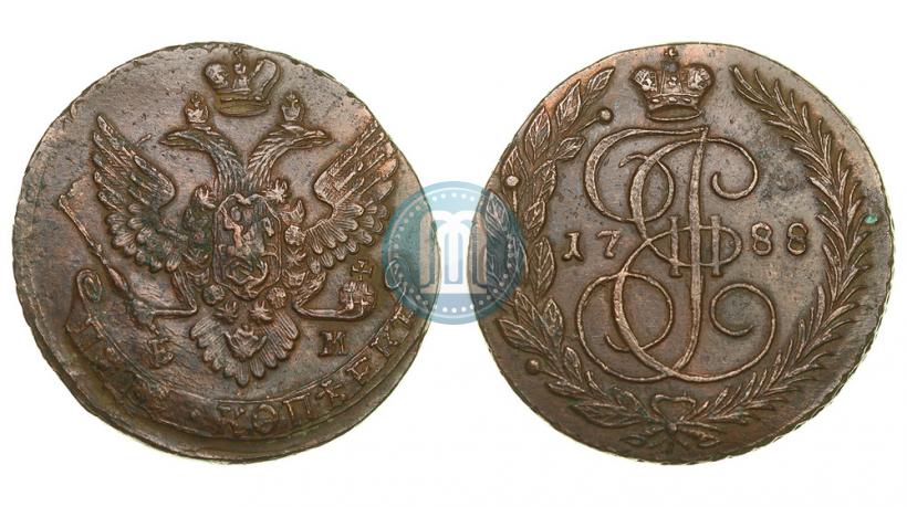 Фото 5 копеек 1788 года ЕМ 