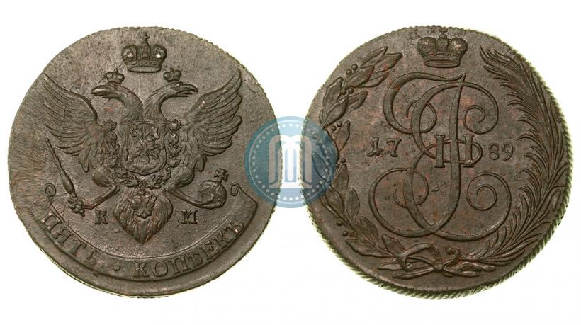 Picture 5 kopecks 1789 year КМ 
