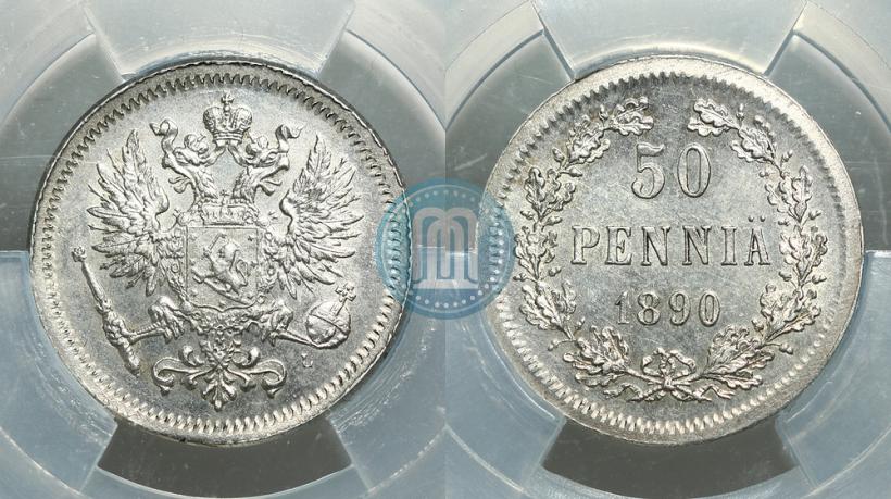 Фото 50 пенни 1890 года L 