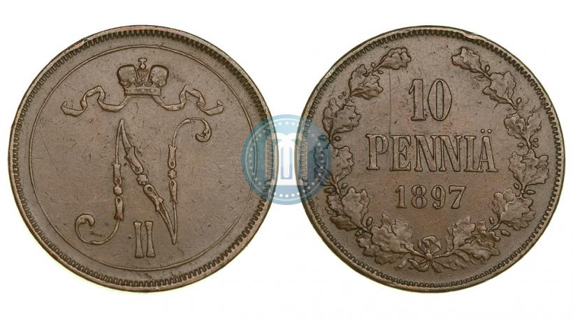 Picture 10 pennia 1897 year  
