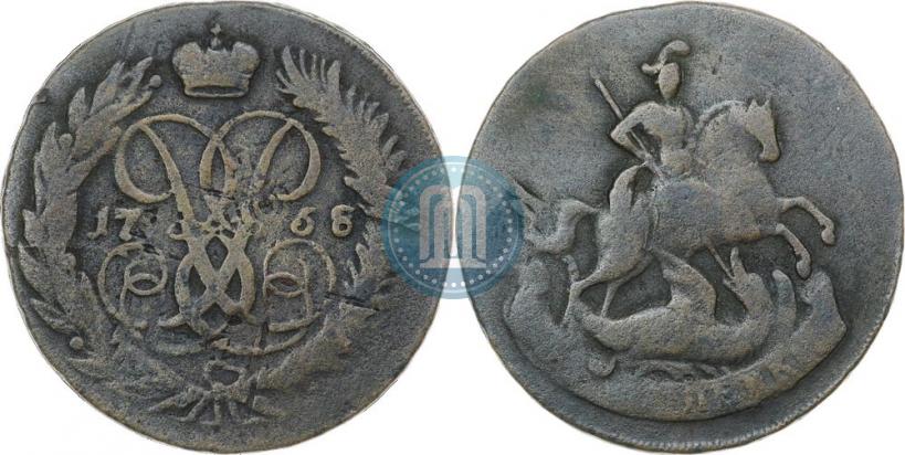 Picture 2 kopecks 1758 year  "Nominal under St. George"