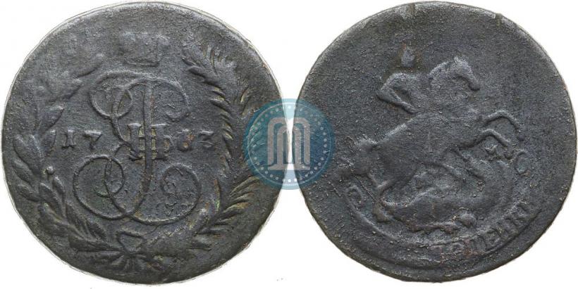Фото 2 копейки 1763 года ММ 