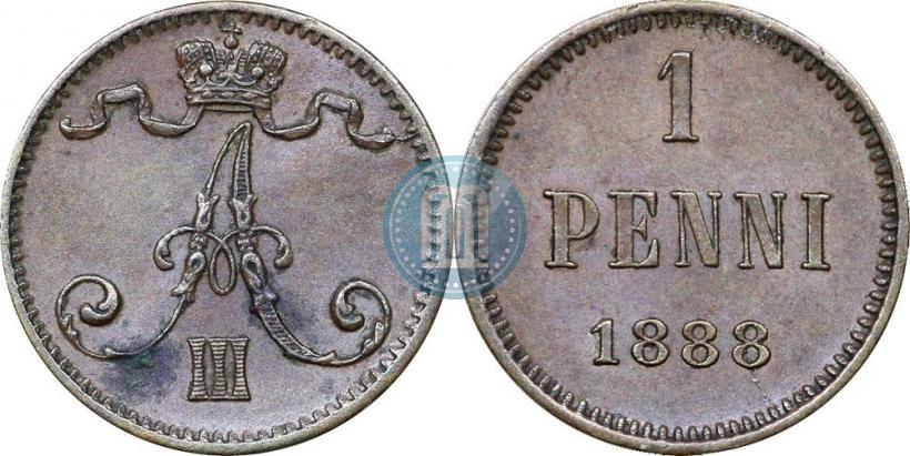 Фото 1 пенни 1888 года  