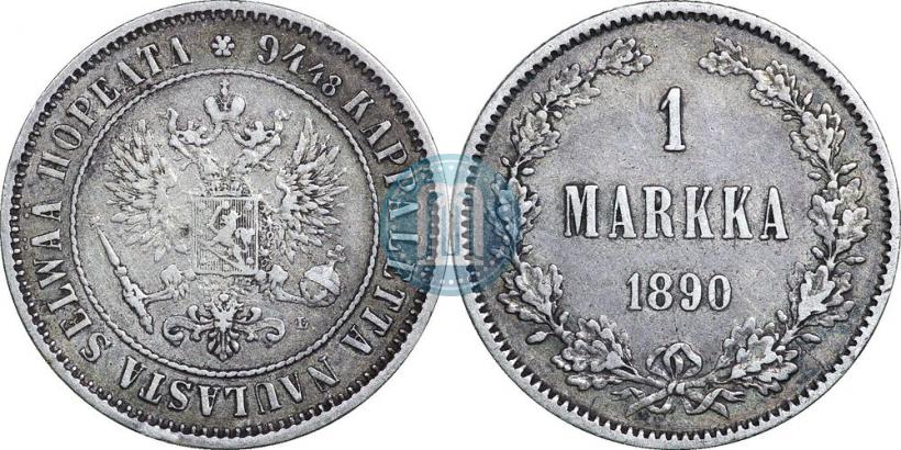 Picture 1 markka 1890 year L 