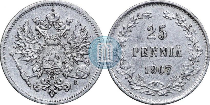 Фото 25 пенни 1907 года L 