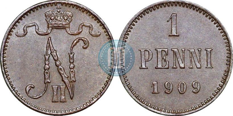 Picture 1 penni 1909 year  