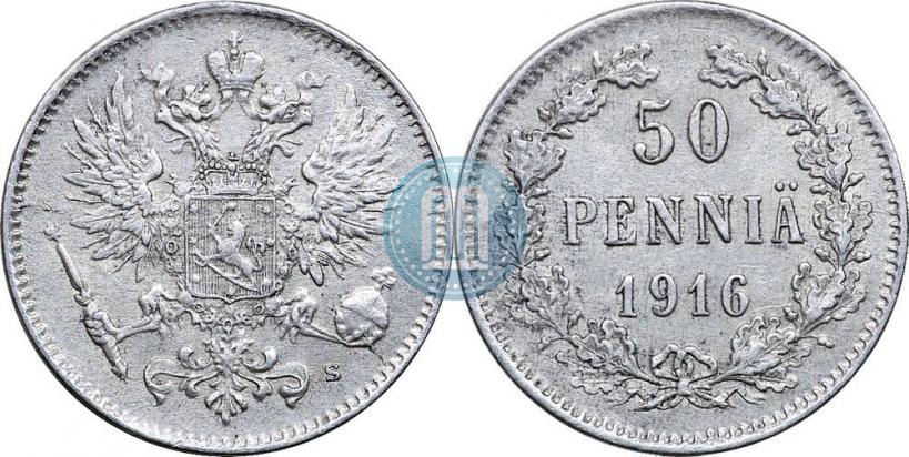 Фото 50 пенни 1916 года S 