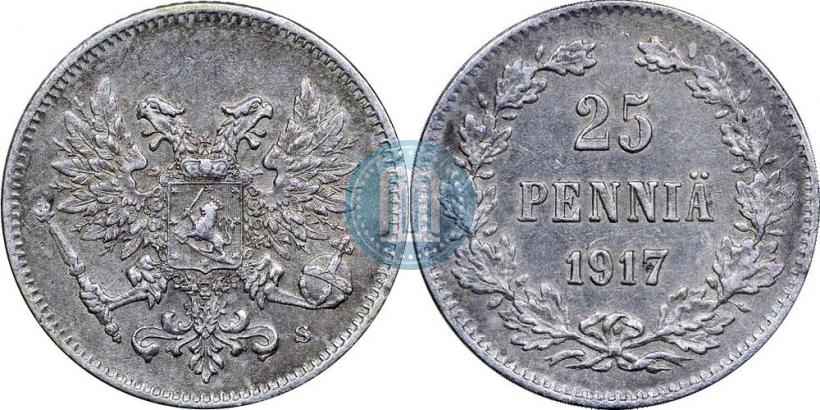 Фото 25 пенни 1917 года S 
