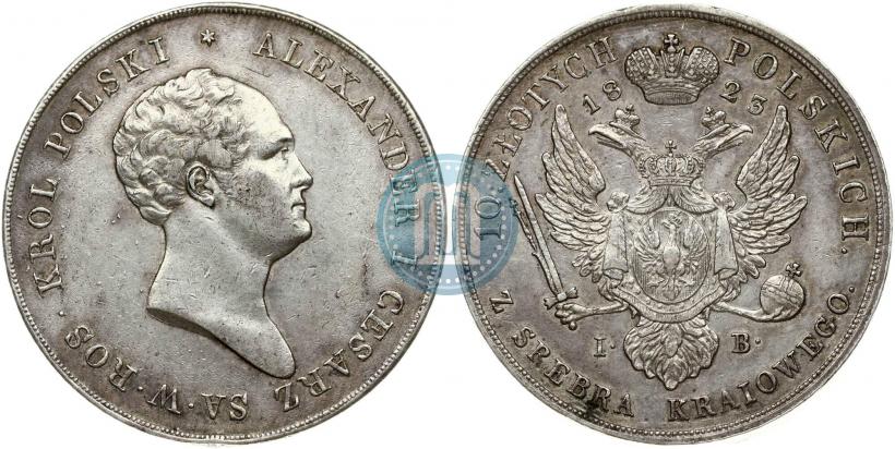 Picture 10 złotych 1823 year IB 