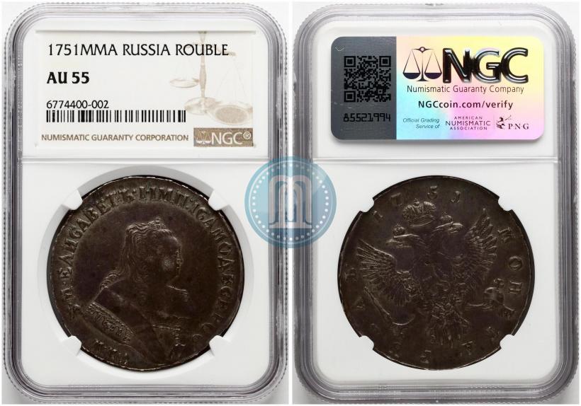 Picture 1 rouble 1751 year ММД 