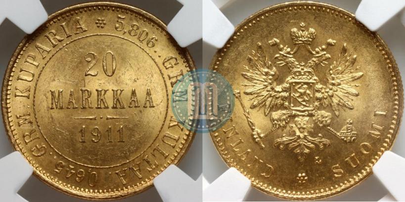 Picture 20 markkaa 1911 year L 