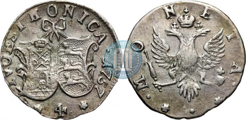 Фото 4 копейки 1757 года  "Ливонез"