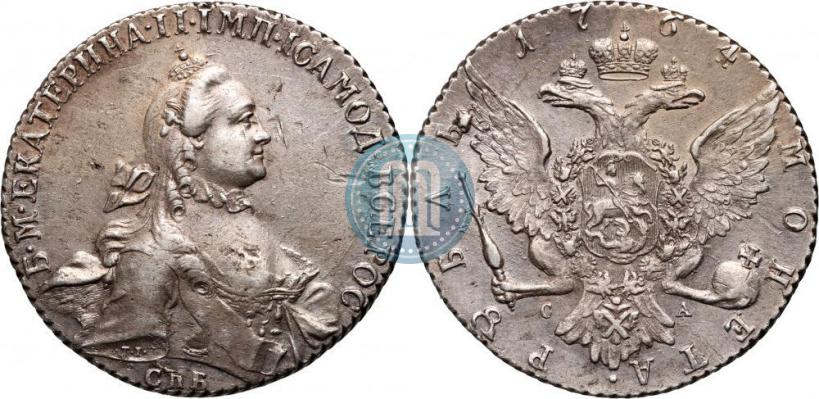 Фото 1 рубль 1764 года СПБ-СА 