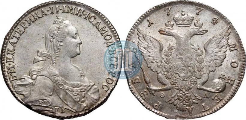 Picture 1 rouble 1774 year СПБ-ФЛ 