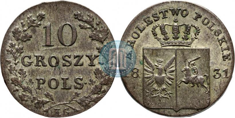 Picture 10 groszy 1831 year KG "Polish uprising"