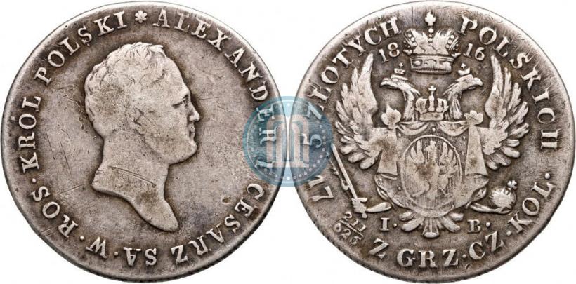 Picture 5 złotych 1816 year IB 