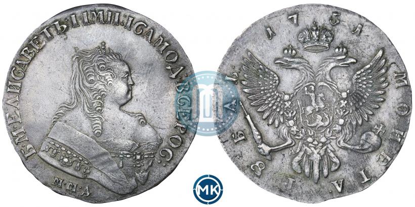 Picture 1 rouble 1751 year ММД-А 