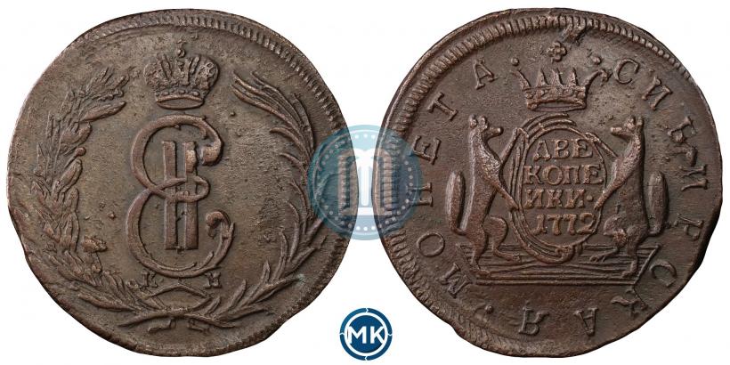 Picture 2 kopecks 1772 year КМ 