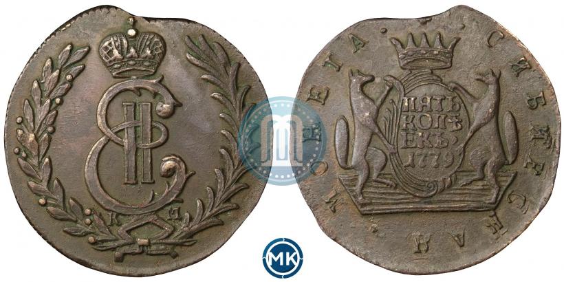 Picture 5 kopecks 1779 year КМ 