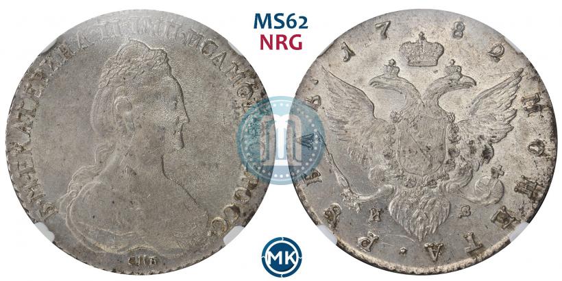 Picture 1 rouble 1782 year СПБ-ИЗ 