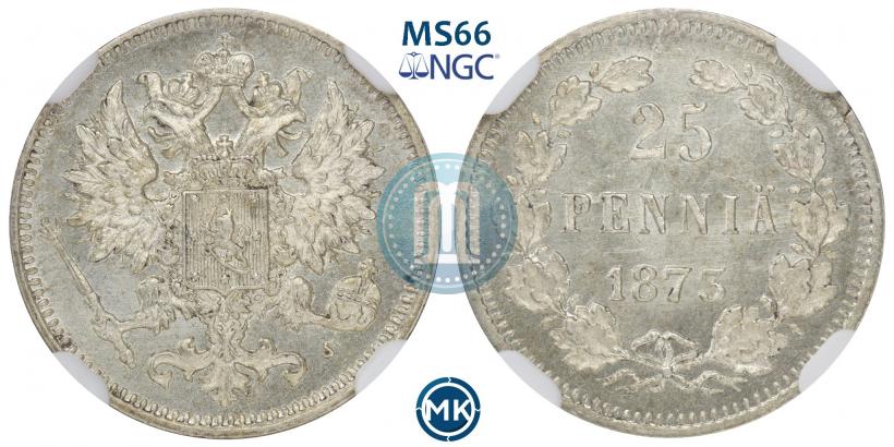 Picture 25 pennia 1873 year S 