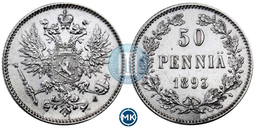 Picture 50 pennia 1893 year L 
