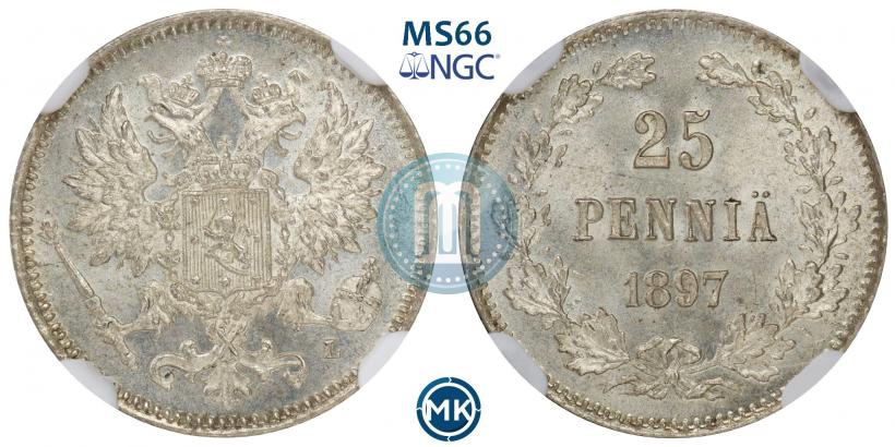 Picture 25 pennia 1897 year L 