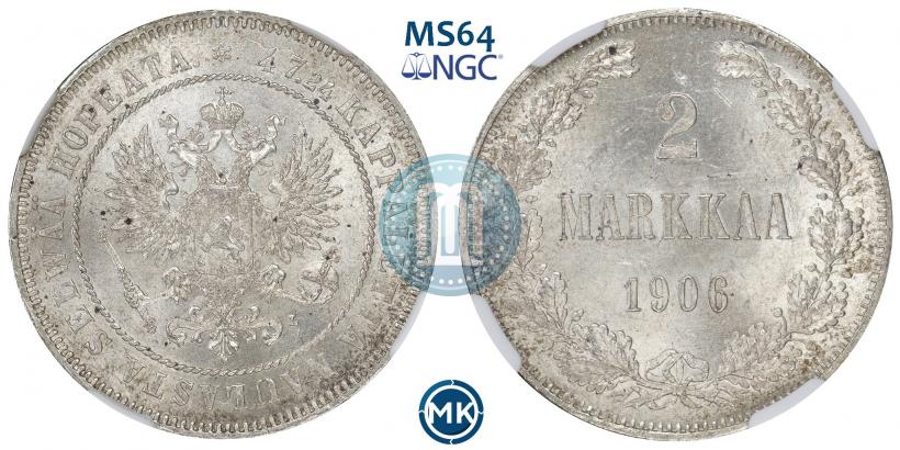 Picture 2 markkaa 1906 year L 