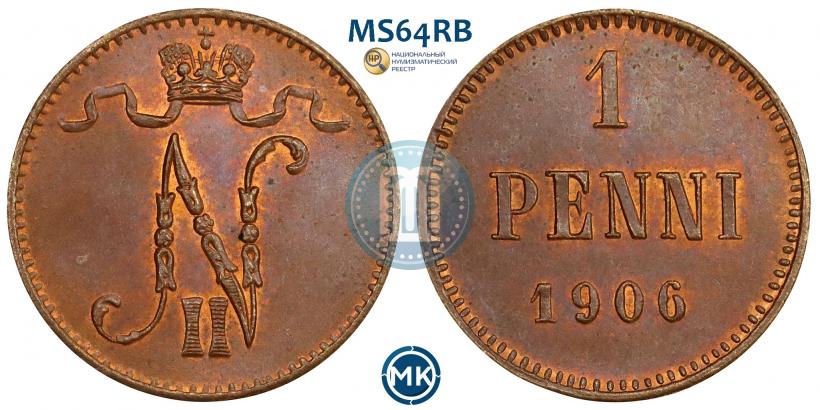 Picture 1 penni 1906 year  