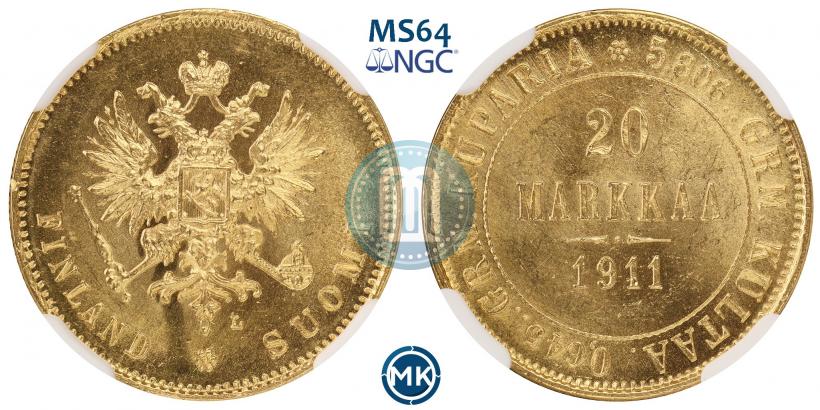 Picture 20 markkaa 1911 year L 