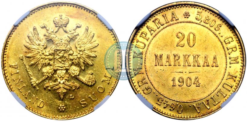 Picture 20 markkaa 1904 year L 