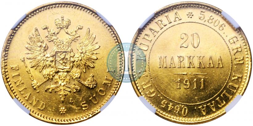 Picture 20 markkaa 1911 year L 