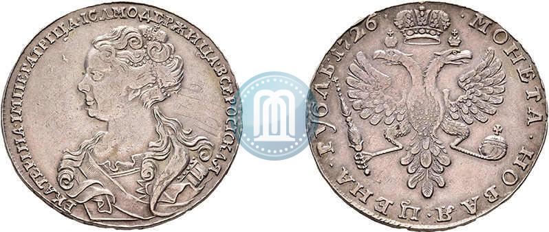 Picture 1 rouble 1726 year  "Moscow type, portrait turned to the left"