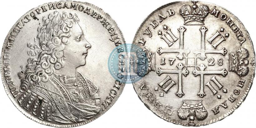 Фото 1 рубль 1728 года  "Тип 1728"