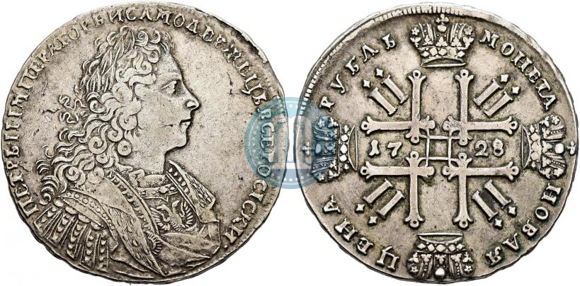 Фото 1 рубль 1728 года  "Тип 1728"