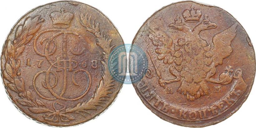 Picture 5 kopecks 1768 year ММ 