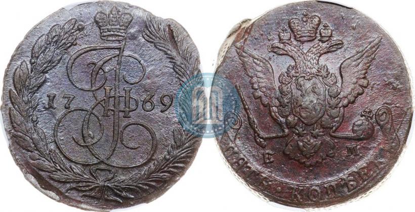 Picture 5 kopecks 1769 year ЕМ 