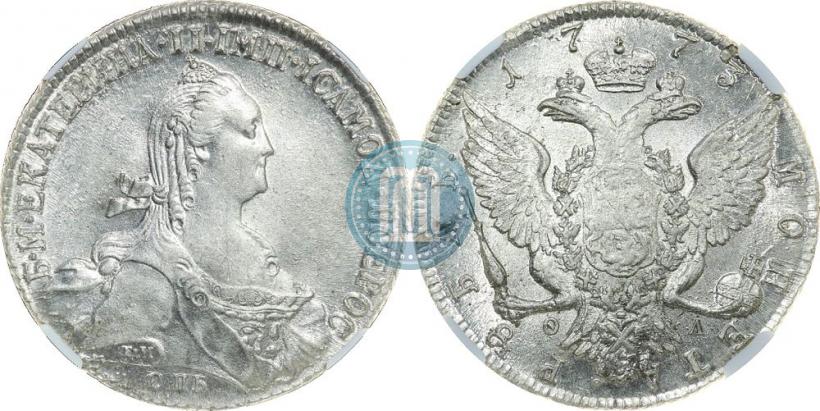 Picture 1 rouble 1773 year СПБ-ФЛ 