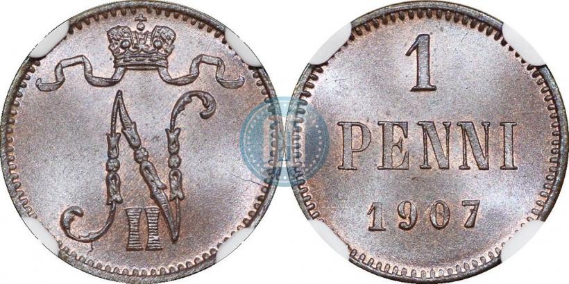 Picture 1 penni 1907 year  