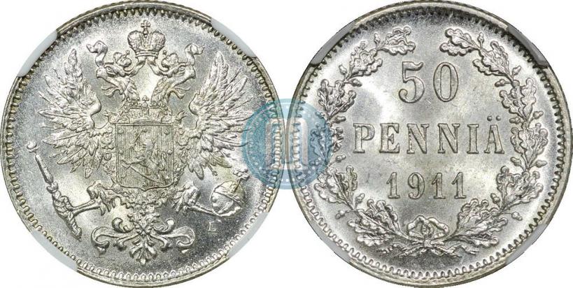 Picture 50 pennia 1911 year L 
