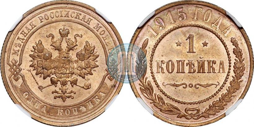 Picture 1 kopeck 1915 year  