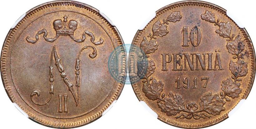 Picture 10 pennia 1917 year  