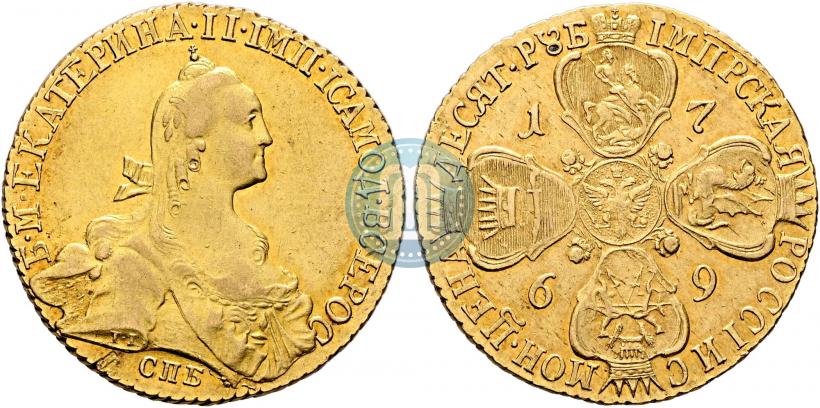 Picture 10 roubles 1769 year СПБ 
