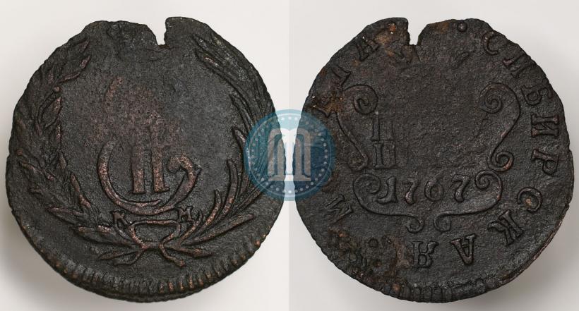 Фото Полушка 1767 года КМ 